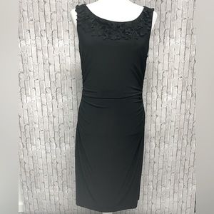 Jones New York Lined Very Flattering Black Dress. Sz 10